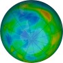 Antarctic ozone map for 2025-06-29